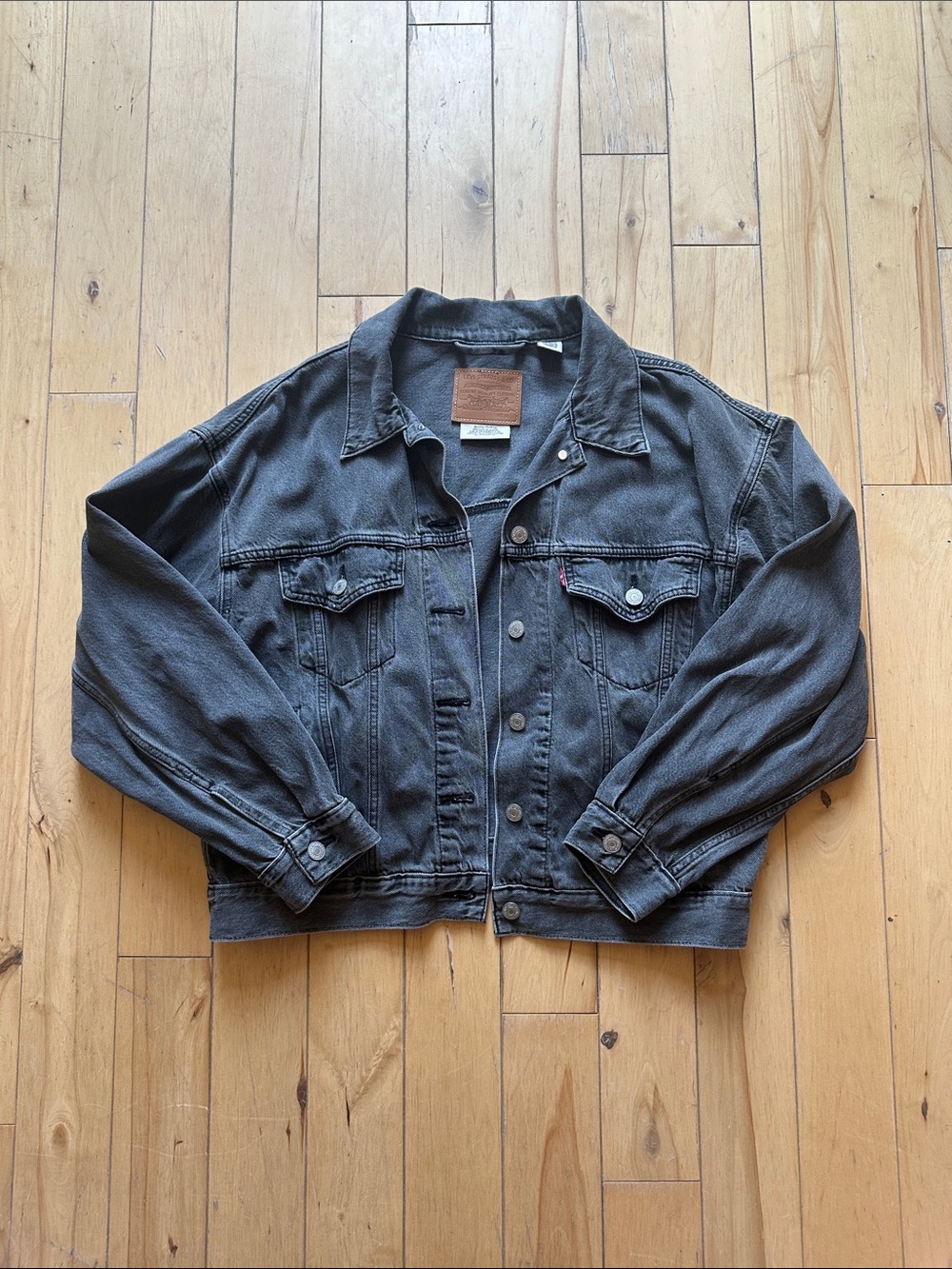 Levi's Washed Black Denim 90s Oversized Jacket
